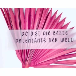 Flaschenpost Patentante Geschenk, beste Patentante der Welt, Geschenk Patin, Trockenblumen,