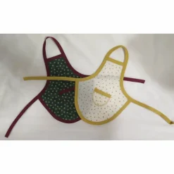 Flaschenschürze grün, beige oder rot mit Sternen