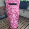 Flaschentasche 38x10x8 cm – Geschenktasche Flaschenbeutel mit rosa mit Sternen Motiv
