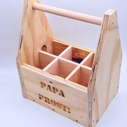 Flaschenträger aus Holz | Männerhandtasche | Geschenk für Männer  | Vatertagsgeschenk | Geschenk Gartenparty| Bierträger