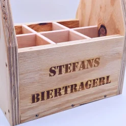 Flaschenträger aus Holz | Männerhandtasche | Geschenk für Männer  | Vatertagsgeschenk | Geschenk Gartenparty| Bierträger