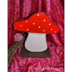 Fliegenpilz aus Holz im Shabby- Chic