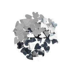 Flitter Herzen silberfarben 100 Stück