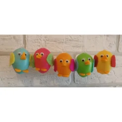 fünf Küken mit Kulleraugen (bunt) zum Aufhängen