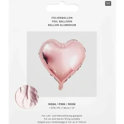 Folienballon Herz 36 cm Rosa