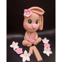 Fondant Figur Hase,Tortendekorationen, Fondant Figur Hase, Geburtstagsdekoration, Tierfiguren, Zuckerfiguren,