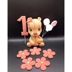 Fondant Figur Teddy, Tortendekoration Teddybär, Tierfiguren, Fondant Figuren für Torten