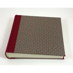 Fotoalbum / Gästebuch 23x23cm - Einband italienisches Carta Varese *Perlenblüten*