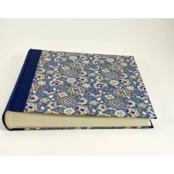 Fotoalbum 30 x 30 cm Blütenzauber Blau – Edles handgemachtes Chiyogami Fotoalbum