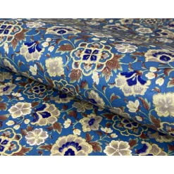 Fotoalbum 30 x 30 cm Blütenzauber Blau – Edles handgemachtes Chiyogami Fotoalbum