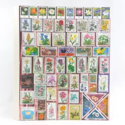 Fotoalbum, Hochzeit, personalisierbar, perle, Blumen, Briefmarken, 29 x 22,5 cm, UNIKAT upcycling