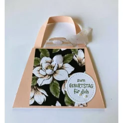 Frauen Glückwunschkarte Handtaschenform Geburtstagskarte  Geldkarte Geschenkverpackung