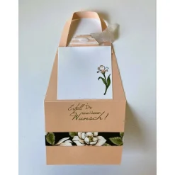 Frauen Glückwunschkarte Handtaschenform Geburtstagskarte  Geldkarte Geschenkverpackung