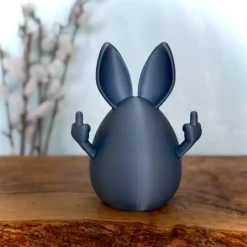 Freches Osterei, Mittelfinger, frecher Hase mit Haltung, 10cm oder Minis im 10er Set, witzige Osterdeko Hasenei
