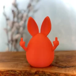 Freches Osterei, Mittelfinger, frecher Hase mit Haltung, 10cm oder Minis im 10er Set, witzige Osterdeko Hasenei