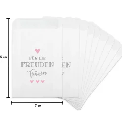 Freudentränen Taschentücher Hüllen - Verpackung für Hochzeit Taschentuch