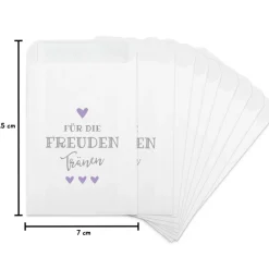 Freudentränen Taschentücher Hüllen - Verpackung für Hochzeit Taschentuch