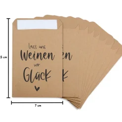 Freudentränen Taschentücher Hüllen - Verpackung für Hochzeit Taschentuch