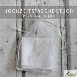 Freudentränen-Taschentuch - Papa - Stickerei - Gastgeschenk - Hochzeit