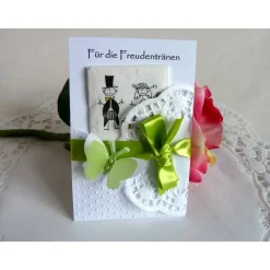 Freudentränen-Taschentuch mit Hülle für die Hochzeit