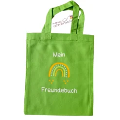 Freundebuchtasche mit Regenbogen