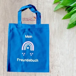 Freundebuchtasche mit Regenbogen