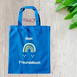 Freundebuchtasche mit Regenbogen