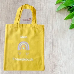 Freundebuchtasche mit Regenbogen