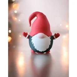 Fröhlicher 3D-gedruckter Wichtel - Weihnachts-Gnom (12 cm)
