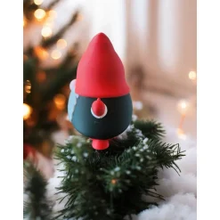 Fröhlicher 3D-gedruckter Wichtel - Weihnachts-Gnom (12 cm)