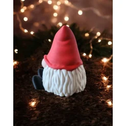 Fröhlicher 3D-gedruckter Wichtel - Weihnachts-Gnom (12 cm)