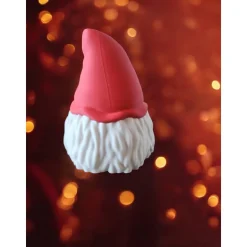 Fröhlicher 3D-gedruckter Wichtel - Weihnachts-Gnom (12 cm)