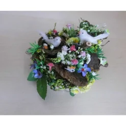 Frühling Ostern Tischdeko – Einzigartige Baumscheibe mit Vogelgezwitscher & Geschenkidee zum Muttertag