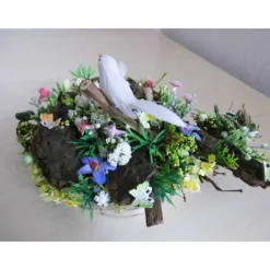 Frühling Ostern Tischdeko – Einzigartige Baumscheibe mit Vogelgezwitscher & Geschenkidee zum Muttertag