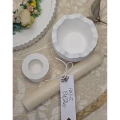 Frühlings- & Osterdeko aus Raysin mit Kerze, Hase und Trockenblumen – Handgemachtes Arrangement