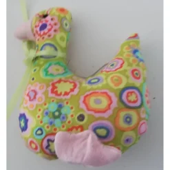 Frühlings - Osterdekoration, 3 - teiliges Set, Stoffhühner und Gans, Frühlings - Osterdekoration zum Anhängen