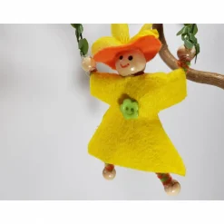 Frühlings Deko Blüten Mädchen gelb Hängedeko Osterdeko Osterstrauß