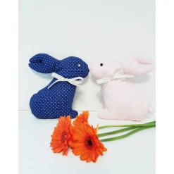 Frühlingshase Frühlingsdekoration Osterhase Baumwollhase rosa lila hellblau blau grün braun korall rot türkis weiß