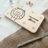 Frühstücksbrett personalisiert mit Namen  - Löwe & Blumen - personalisiertes Geschenk zur Taufe & zum 1. Geburtstag