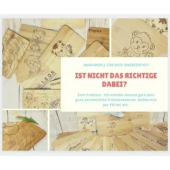 Frühstücksbrett, Zeichnung von deinem Kind verewigt, persönliche Wunschgravur, Kinderkunst als schönes Geschenk