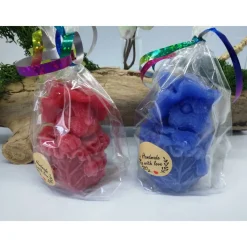 Frohe Ostern Kerze, Hase im Kohl, verschiedene Farben