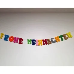 Frohe Weihnachten Buchstaben Girlande Filz Handgemacht