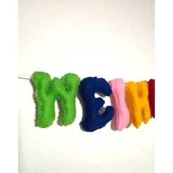 Frohe Weihnachten Buchstaben Girlande Filz Handgemacht