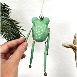 Froschglöckchen, Baumschmuck, Weihnachtsschmuck, kling Fröschchen klingelingeling, hängende Froschfigur, Chr
