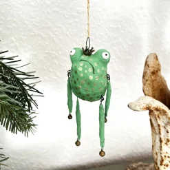 Froschglöckchen, Baumschmuck, Weihnachtsschmuck, kling Fröschchen klingelingeling, hängende Froschfigur, Chr