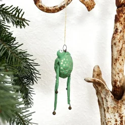 Froschglöckchen, Baumschmuck, Weihnachtsschmuck, kling Fröschchen klingelingeling, hängende Froschfigur, Chr