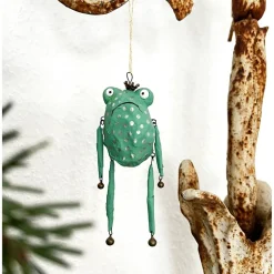 Froschglöckchen, Baumschmuck, Weihnachtsschmuck, kling Fröschchen klingelingeling, hängende Froschfigur, Chr
