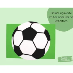 Fußball Einladungskarten | Bastelset | Fußballkarten | Kleiner Kicker