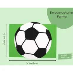 Fußball Einladungskarten | Bastelset | Fußballkarten | Kleiner Kicker