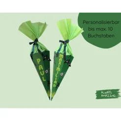 Fußball Schultüten Bastelset  |  Schultüte personalisiert | Bastelset Schultüte für Jungs | Fußball Schultüten